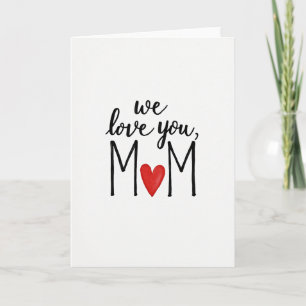 Söta Mamma Vermilion Heart Kort
