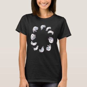 Söta månfaser astrologi katt Wicca häxa T Shirt