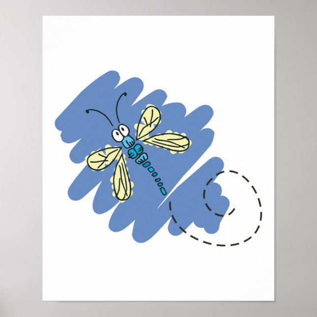 Söta manusmusslor draonfly poster (Framsidan)