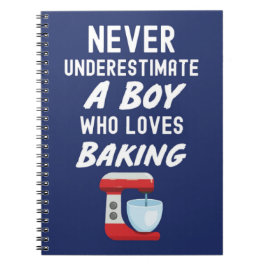 Söta marinblå bakpresenter för babypojke kid baker anteckningsbok