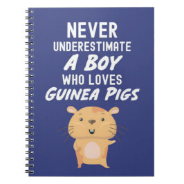 Söta marinblå marsvinpresenter för småpojkar barn anteckningsbok