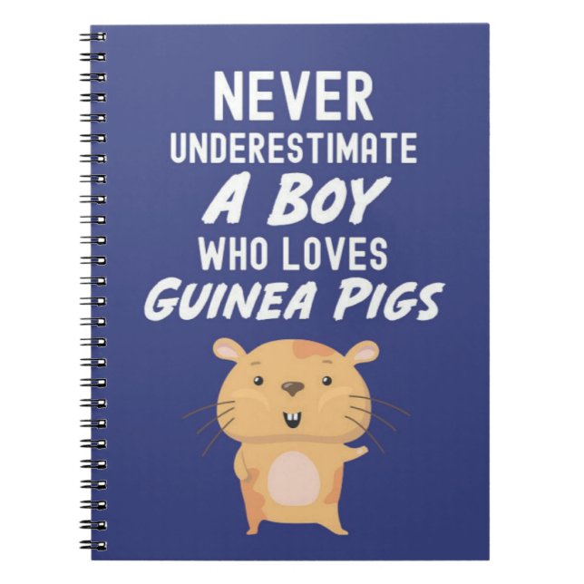 Söta marinblå marsvinpresenter för småpojkar barn anteckningsbok (Framsidan)