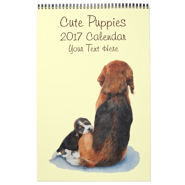 Söta marionettfärger i hund, realist art. 2017 kalender (Omslag)