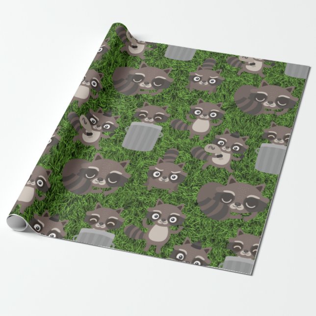 Söta måroner sopor sopor burkar presentpapper (Utrullad)