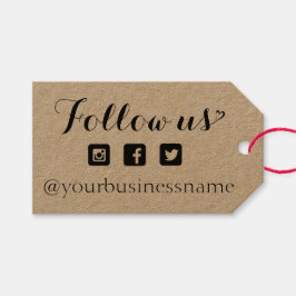 Söta medieikonen social följer efter oss Märkre Presentetikett