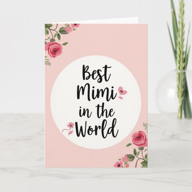 Söta Mimi Rosor Kort (Framsida)