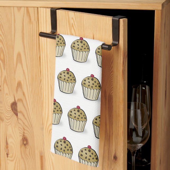 Söta Mini Muffins Mönster Kökshandduk (Thirds Fold)