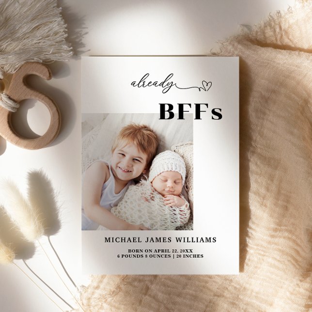 Söta minimalistiska redan BFFs Baby Meddelande (Skapare uppladdad)