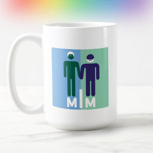 Söta minimalistiska regnbågsfärger för homosexuell kaffemugg