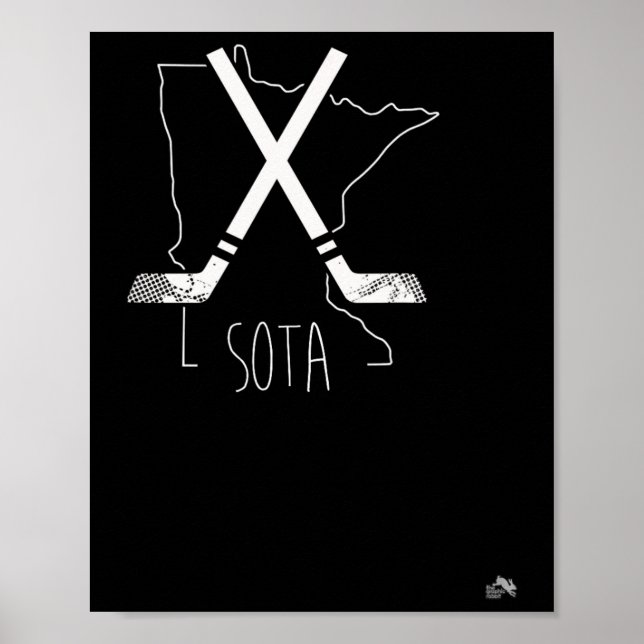 Sota Minnesota Hockey Poster (Framsidan)