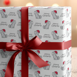 Söta Mjauande Jul Tomte Katter Presentpapper