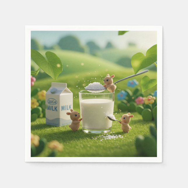 Söta Mjölk-festen Pappersservett (Framsidan)