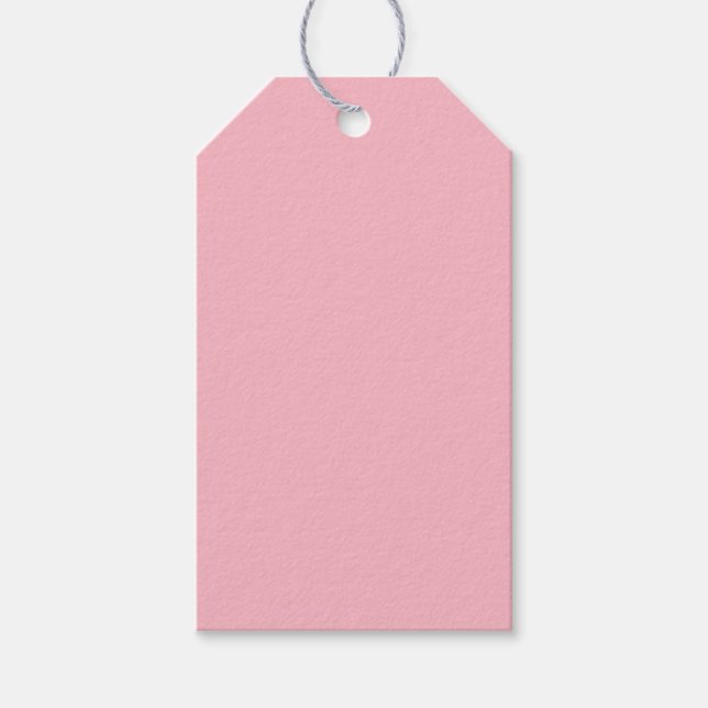 Söta mjuka rosa presentetiketter (Framsidan)