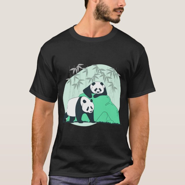 Söta mjukisdjur Panda T Shirt (Framsida)