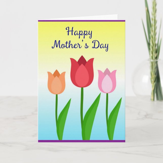 Söta Moder S dag Blomsterkort Kort (Framsida)