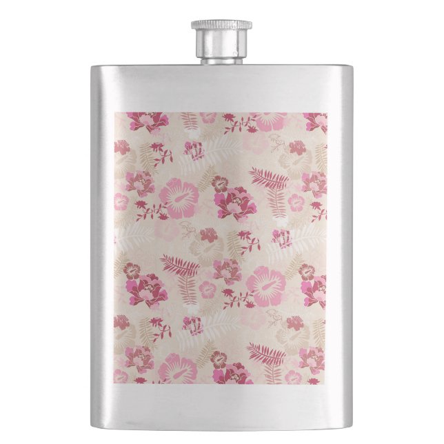 Söta moderna blommönster i rosa fickplunta (Framsidan)
