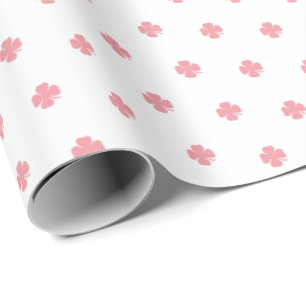 Söta moderna enkla rosa lyckoklöver  presentpapper