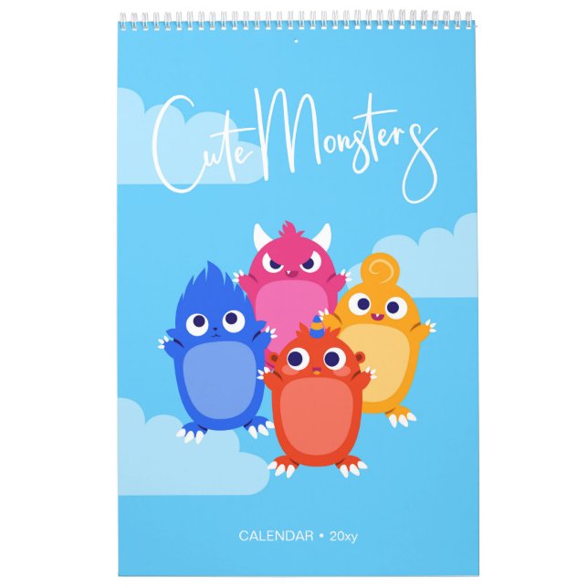 Söta Monster Barn Kalender (Omslag)