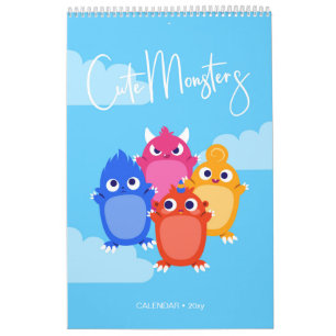 Söta Monster Barn Kalender