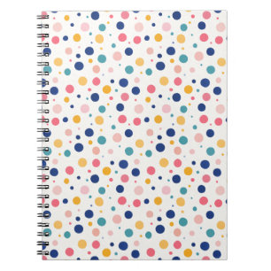 Söta mönster färgade cirklar polka dots anteckningsbok