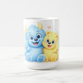 Söta Monster Vänner Mysig Morgon Duo Kaffemugg