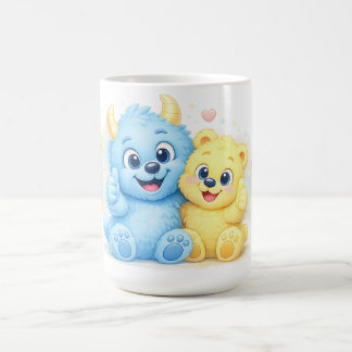 Söta Monster Vänner Mysig Morgon Duo Kaffemugg