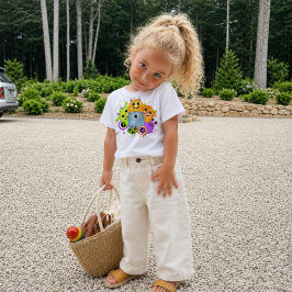 Söta monster vattenfärg för barn t-shirt