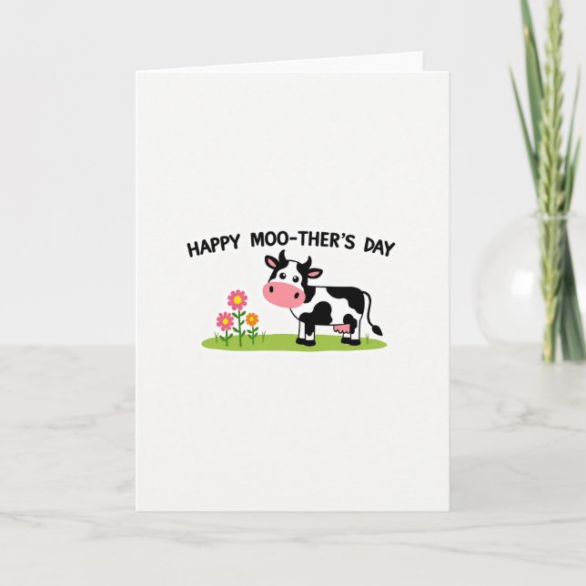 Söta Mors Dag Ko Grafikkort Kort (Framsida)