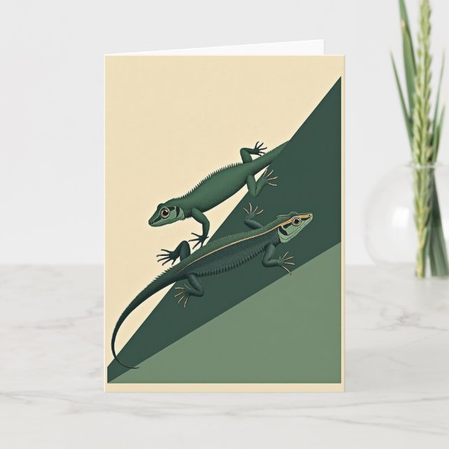 Söta mors dag ödlekort kort (Framsida)