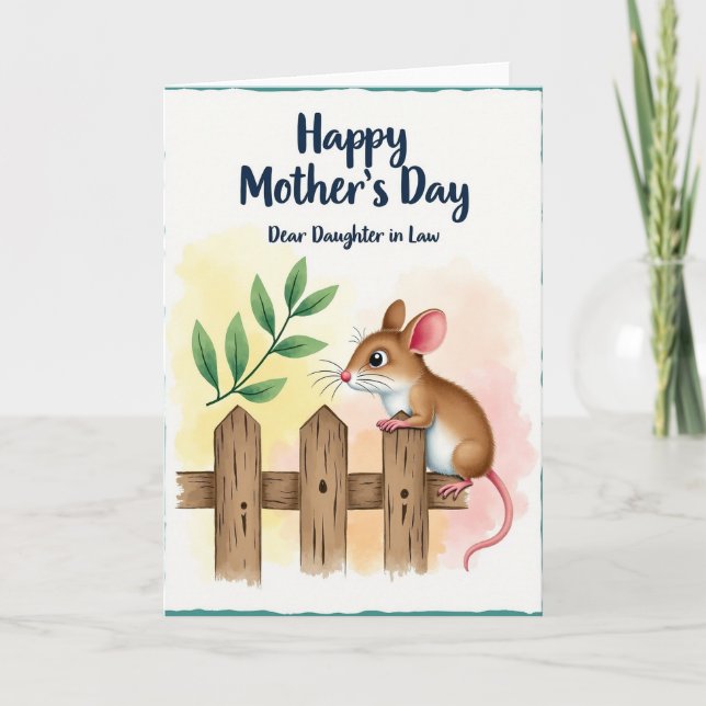 Söta mors dag staketkort kort (Framsida)
