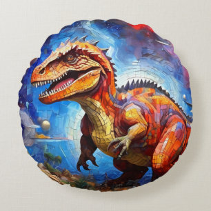 Söta Mosaik Dinosaurier kuddar dynor
