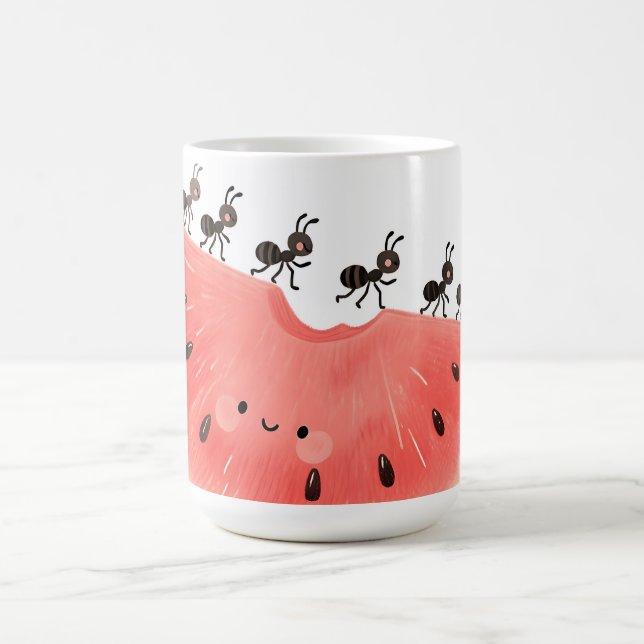 Söta myror vattenmelon skiva kaffemugg (Center)