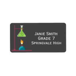 Söta namn bok-etiketter för flickors vetenskap adressetikett