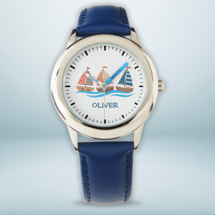 Söta nautiska segelbåtar armbandsur