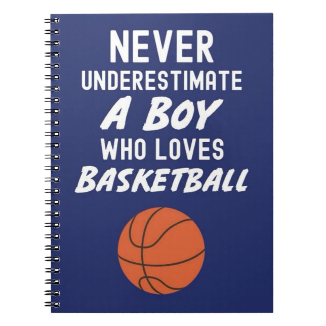 Söta Navyblå Basketpresenter För Bebis Pojkvän Anteckningsbok (Framsidan)