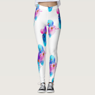 Söta neon galax bubblor mönster dam leggings