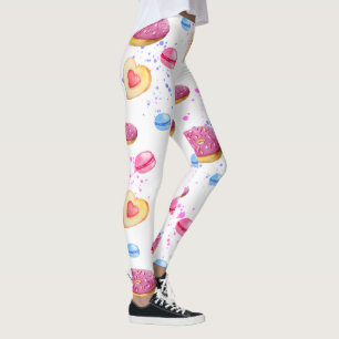 Söta nötter med färgglas mönster leggings