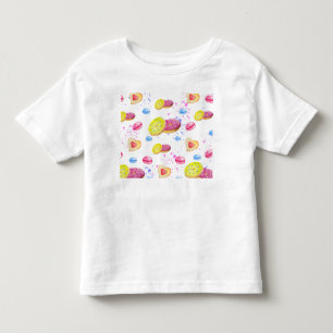 Söta nötter med färgglas mönster t shirt