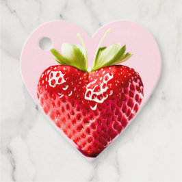 Söta och hjärtliga jordgubbsvalentindagen i stil gåvor etiketter