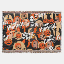 Söta och läskiga Halloween kusliga vibbar Filt