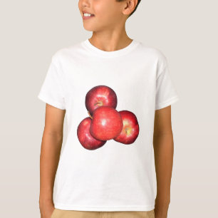 Söta och rispade röda äpplen - utskrift av ekologi t shirt