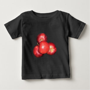 Söta och rispade röda äpplen - utskrift av ekologi tee shirt