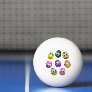 Söta och roliga påskägg tecknad film pingisboll