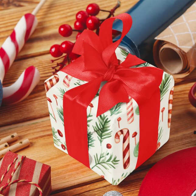 Söta och söta Polkagrisar - jul Presentpapper (Skapare uppladdad)