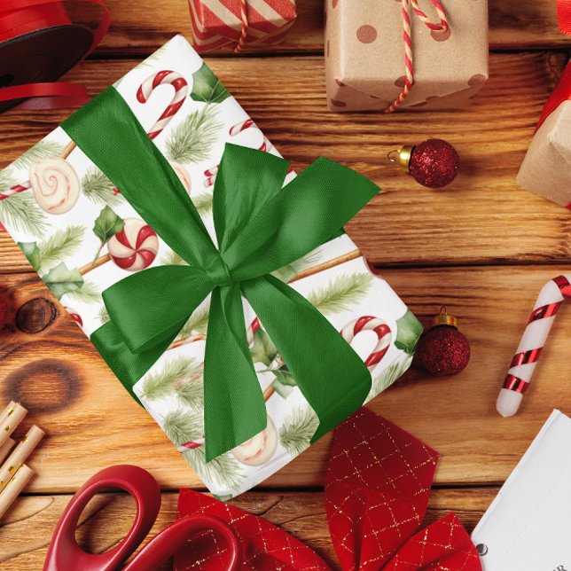 Söta och söta Polkagrisar och julklapp Presentpapper (Skapare uppladdad)