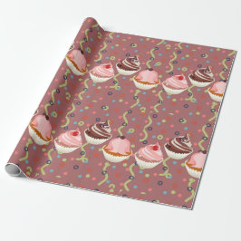 Söta ökenmönster presentpapper