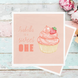 Söta ONE, flickor första födelsedagsfesten Pappers Pappersservett