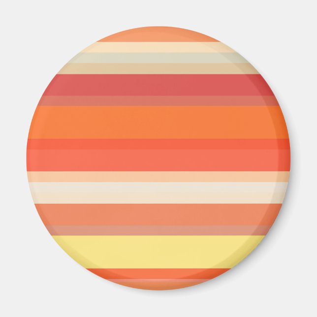 Söta orange röda ränder  magnet (Framsidan)
