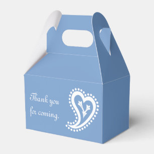 Söta Paisley Hearts i Periwinkle Favor Box Presentaskar