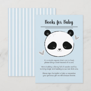Söta Panda Ansiktsböcker för Baby Request Inbjudningar